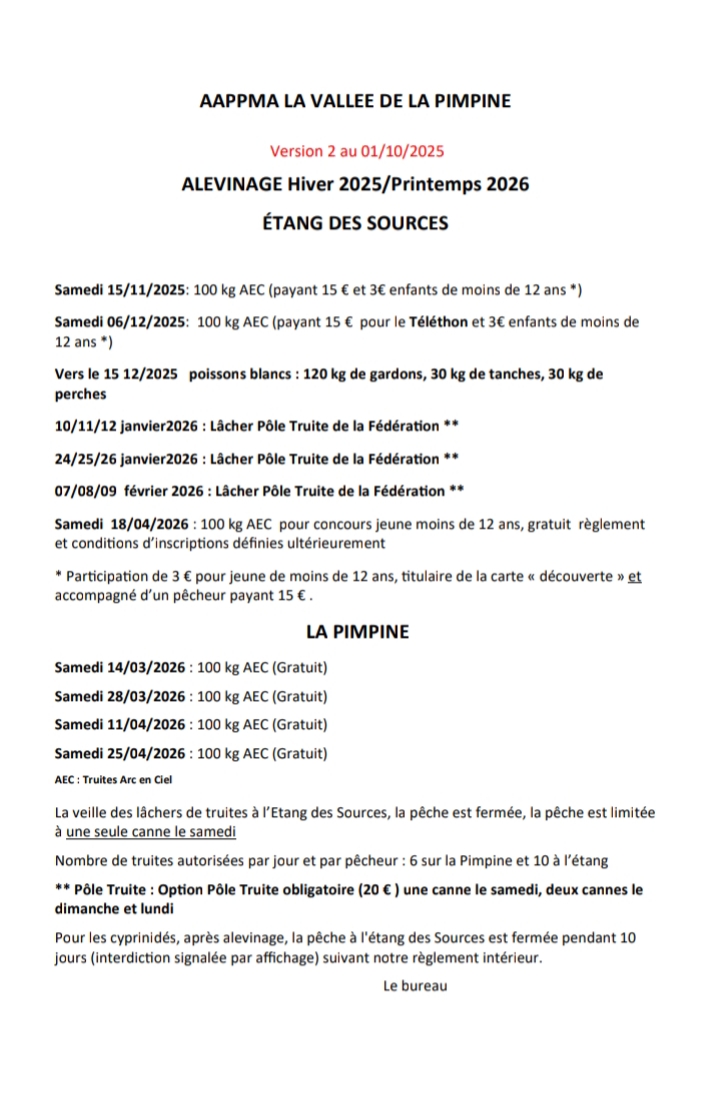 plan alevinage 2025 2026